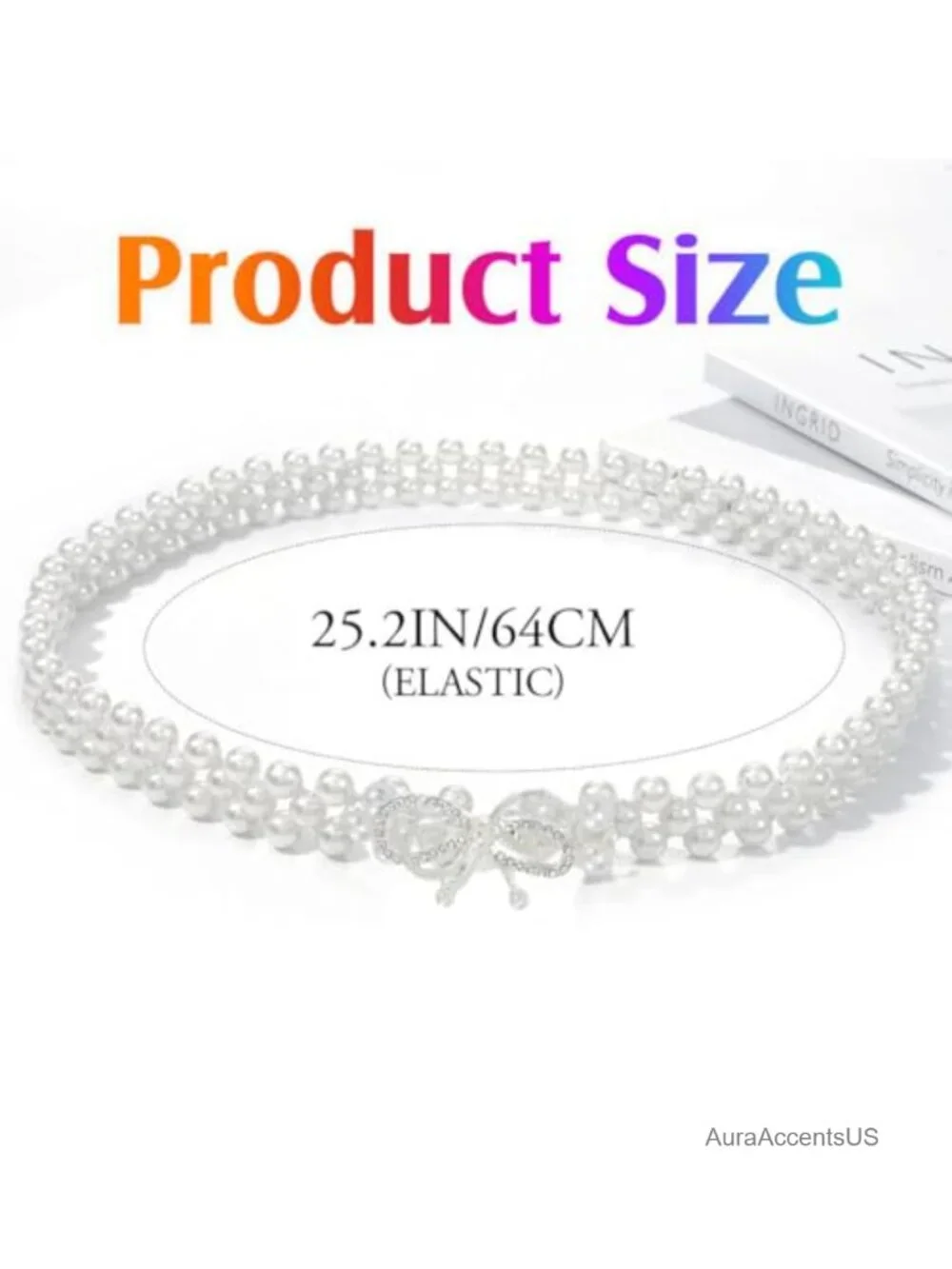 Pearl Bridal Belt Wedding Dress Accessory Elastic Waist Belt Rhinestone